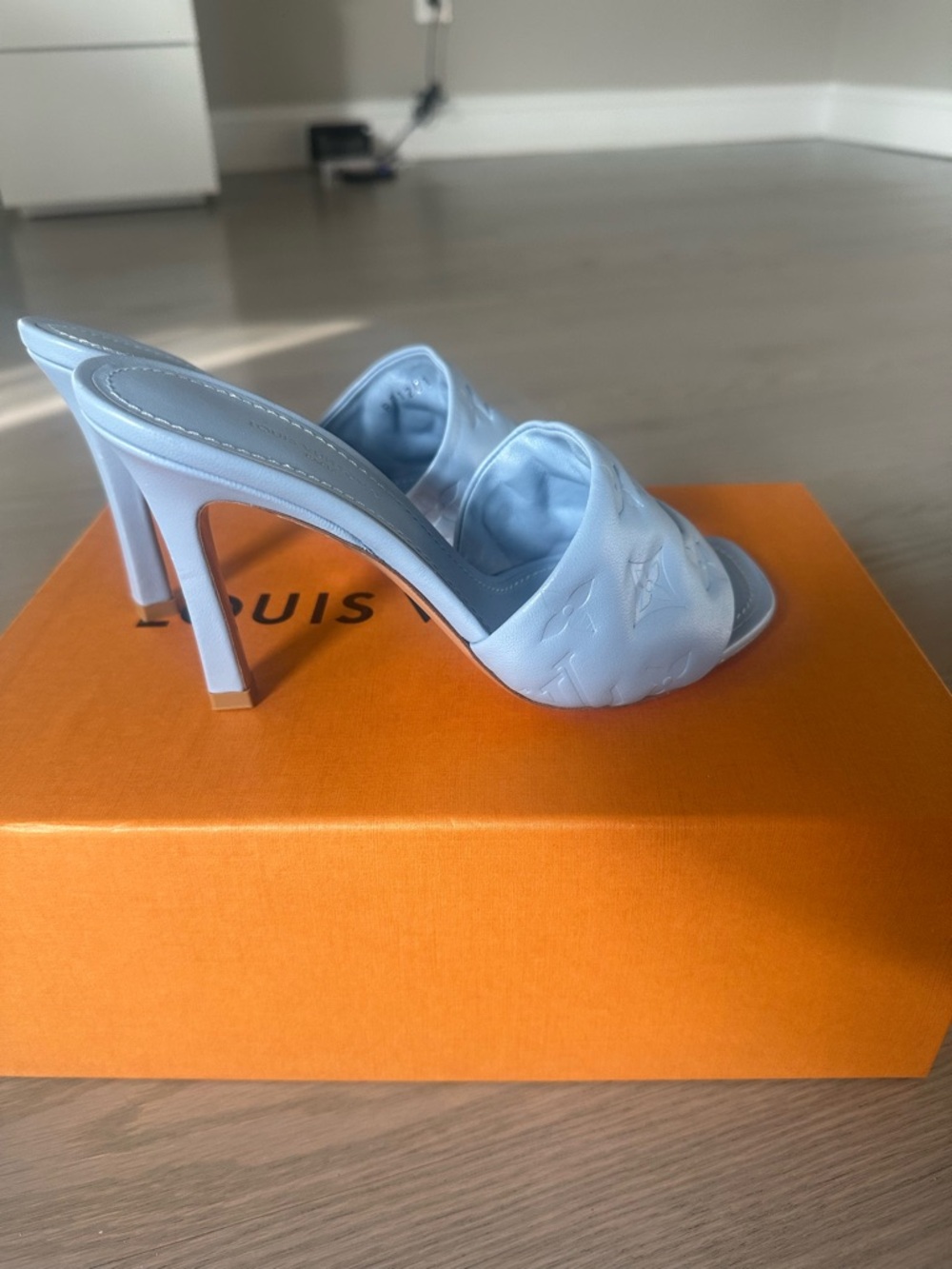 Louis Vuitton Women's Light Blue Mules sz 35. New!!!